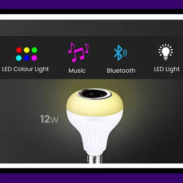 Colour Changing LED Bulb with Bluetooth Speaker & Remote ihrux3-82