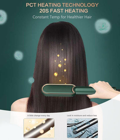 Hair Straightener Comb for Women & Men, Hair Styler, Straightener Machine Brush/PTC Heating Electric Straightener ihrux3-82