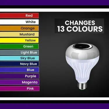 Colour Changing LED Bulb with Bluetooth Speaker & Remote ihrux3-82