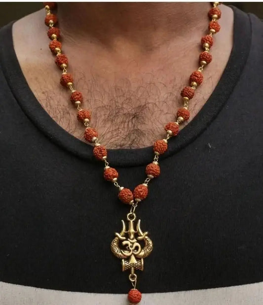 Panchmukhi Rudraksha OM Shiva Trishool Mala ihrux3-82